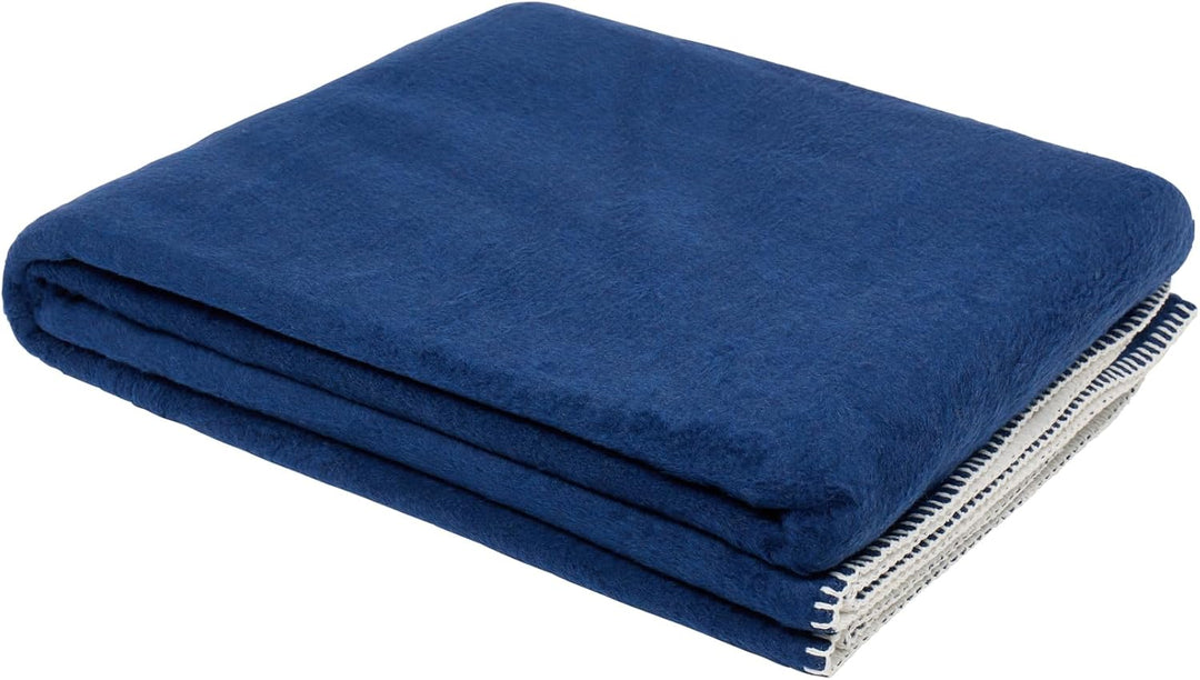 Sansibar Jacquard Wohndecke Doubleface, wärmend und flauschig-weich, Plaid aus Baumwollgemisch, 150x