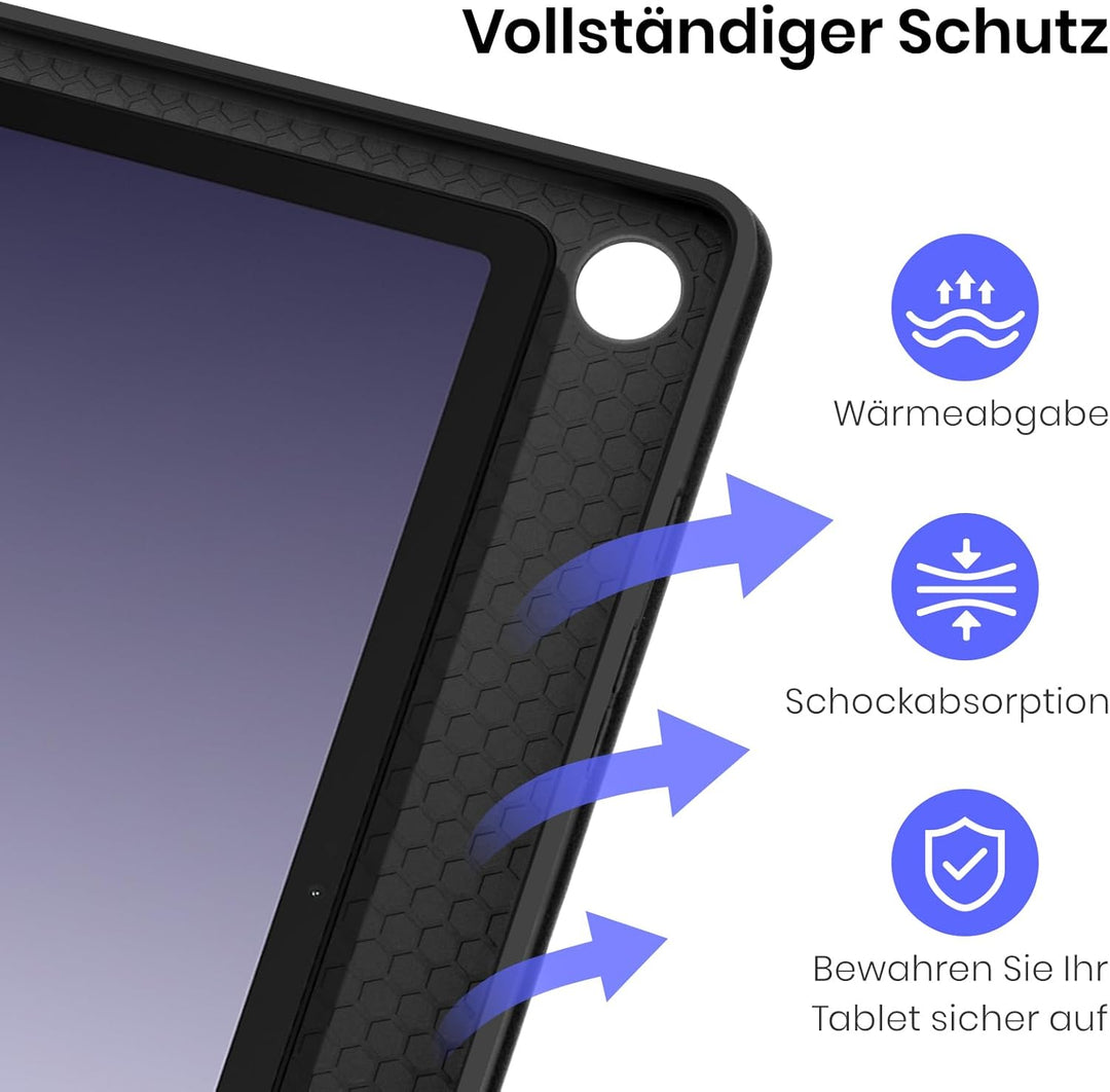 Tastatur für Samsung Tablet A9 Plus - für Galaxy Tab A9 Plus Hülle mit Tastatur, Tastatur Beleuchtun