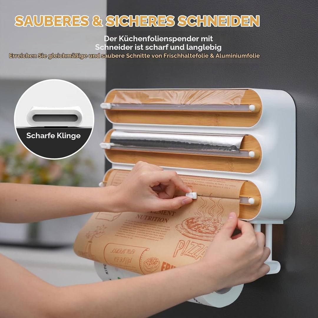 Küchenrollenhalter Wand,Frischhaltefolienspender und alufolie schublade,Alufolienspender und frischh