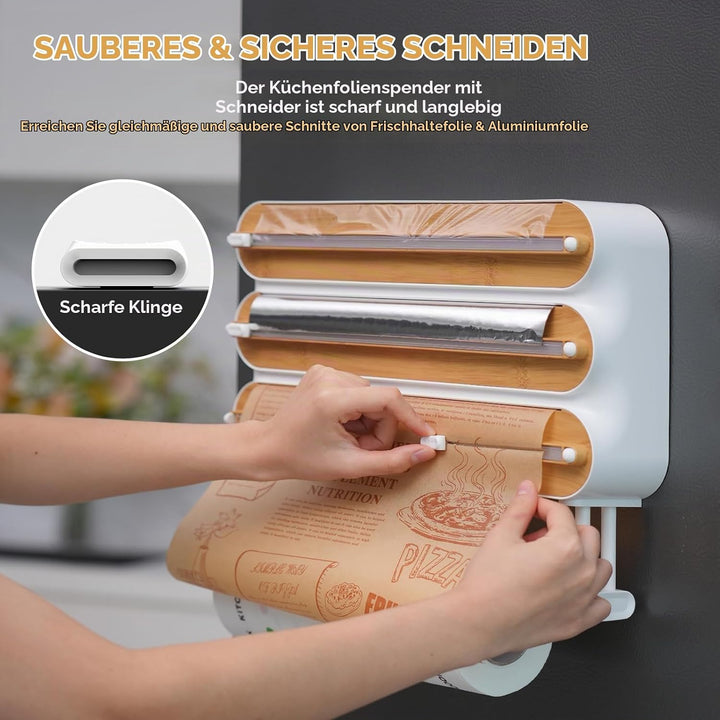 Küchenrollenhalter Wand,Frischhaltefolienspender und alufolie schublade,Alufolienspender und frischh