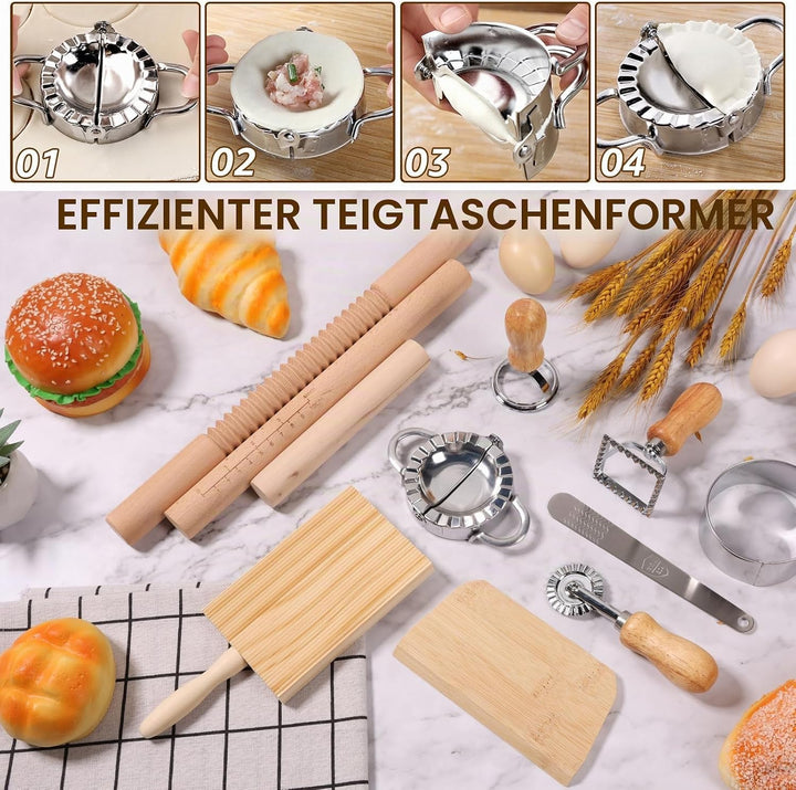 11 Stück Nudelschneider,Dumpling Maker,Gyoza Maker,Ravioli Roller,Pasta Roller,Pasta Schneider für S