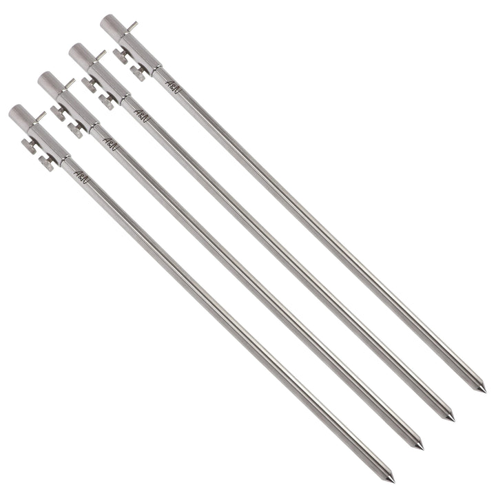 4 Stück Rutenhalter Bankstick Edelstahl Storm Pole 30-120cm 50-90 cm, 50-90 cm