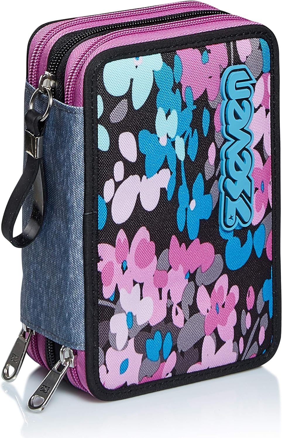 Federmäppchen SEVEN, Mäppchen, mehrfarbig, Federtasche für Schreibwaren, Etui mit Stiften, Kugelschr