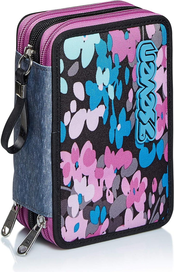 Federmäppchen SEVEN, Mäppchen, mehrfarbig, Federtasche für Schreibwaren, Etui mit Stiften, Kugelschr