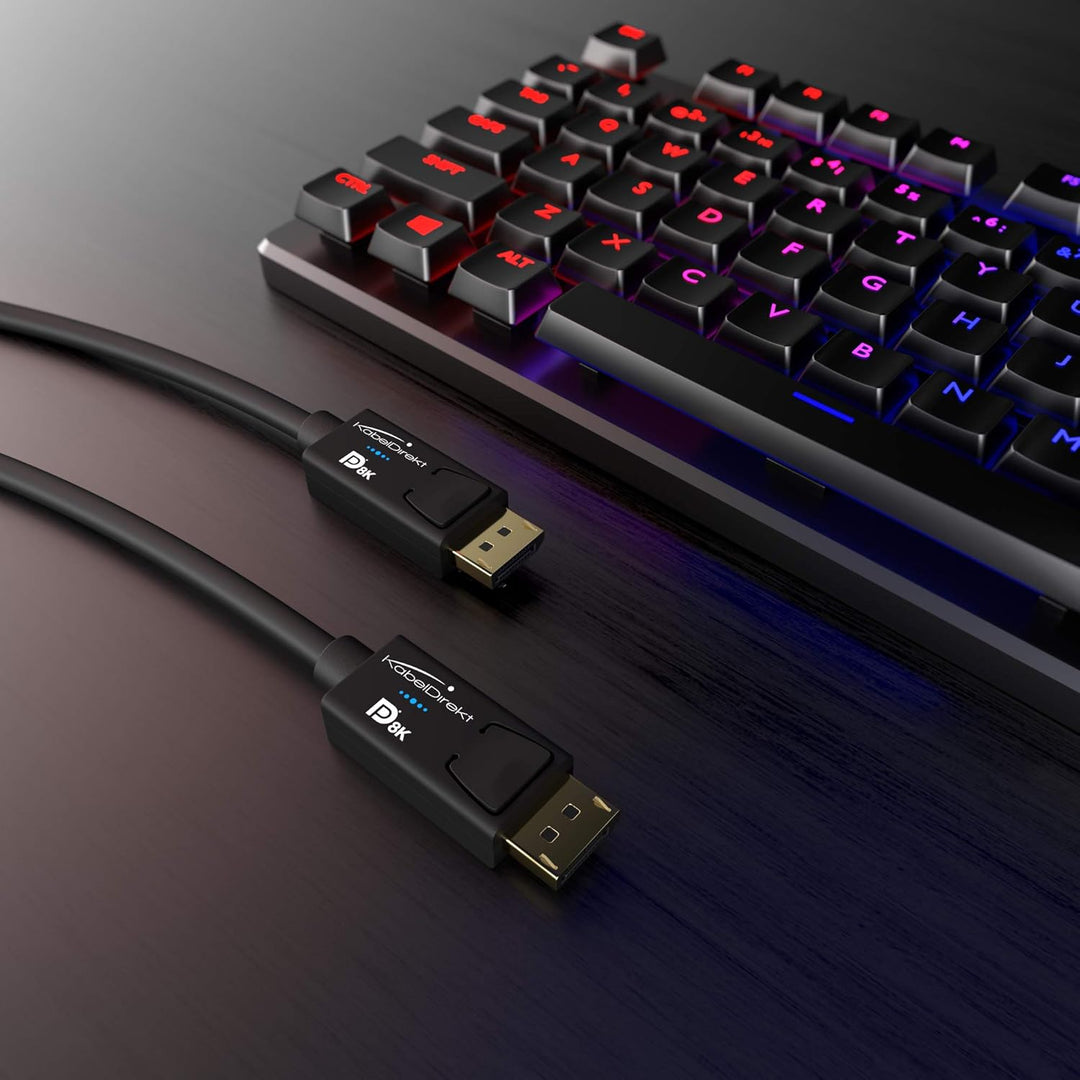 KabelDirekt – 8K DisplayPort Kabel &amp; DP Kabel, offizielle VESA Zertifizierung – 3m – in Deutschland