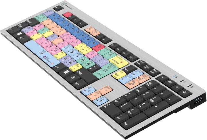LogicKeyboard LKB-PPROCC-AJPU-UK Adobe Premiere Pro CC PC Slim Tastatur Silber