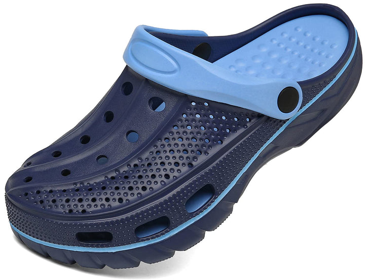 Unisex Clogs Pantoletten Sommer Hausschuhe Strand Sandalen Gartenschuhe mit Fussbett aus Weichem 46/