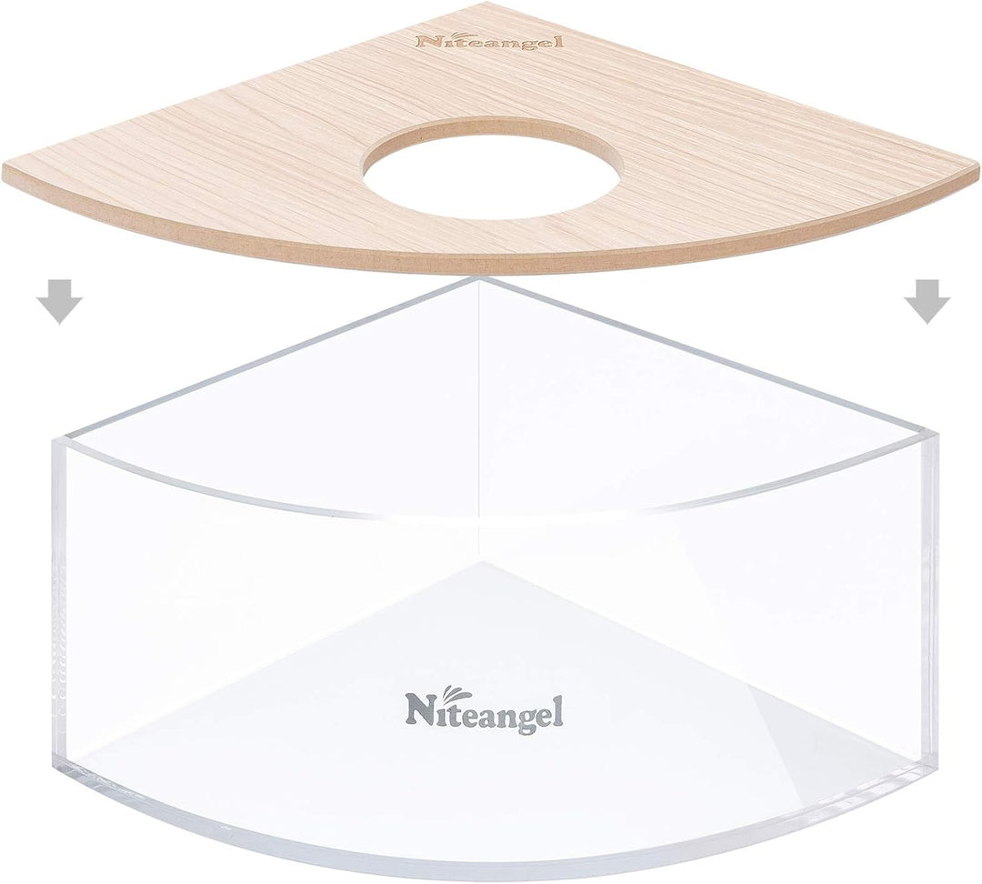 Niteangel Sandkasten für Kleintiere: Acryl-Kreiter, Sandbad und Duschkabine, Sandbehälter für Hamste