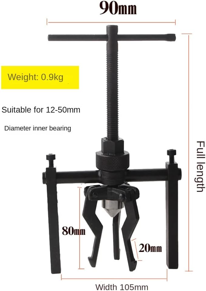 Erpmlyo Innenlager-Abzieher für das Auto 3-Backen-Innenlager-Abzieher für Zahnrad-Abzieher Hochleist