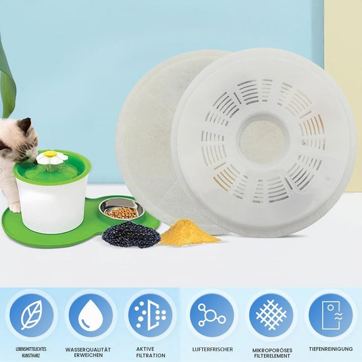 Katzenbrunnen Filter, 8 Stück Filter für Katzenbrunnen, Filter Trinkbrunnen Katzen für Katzen Hunde,