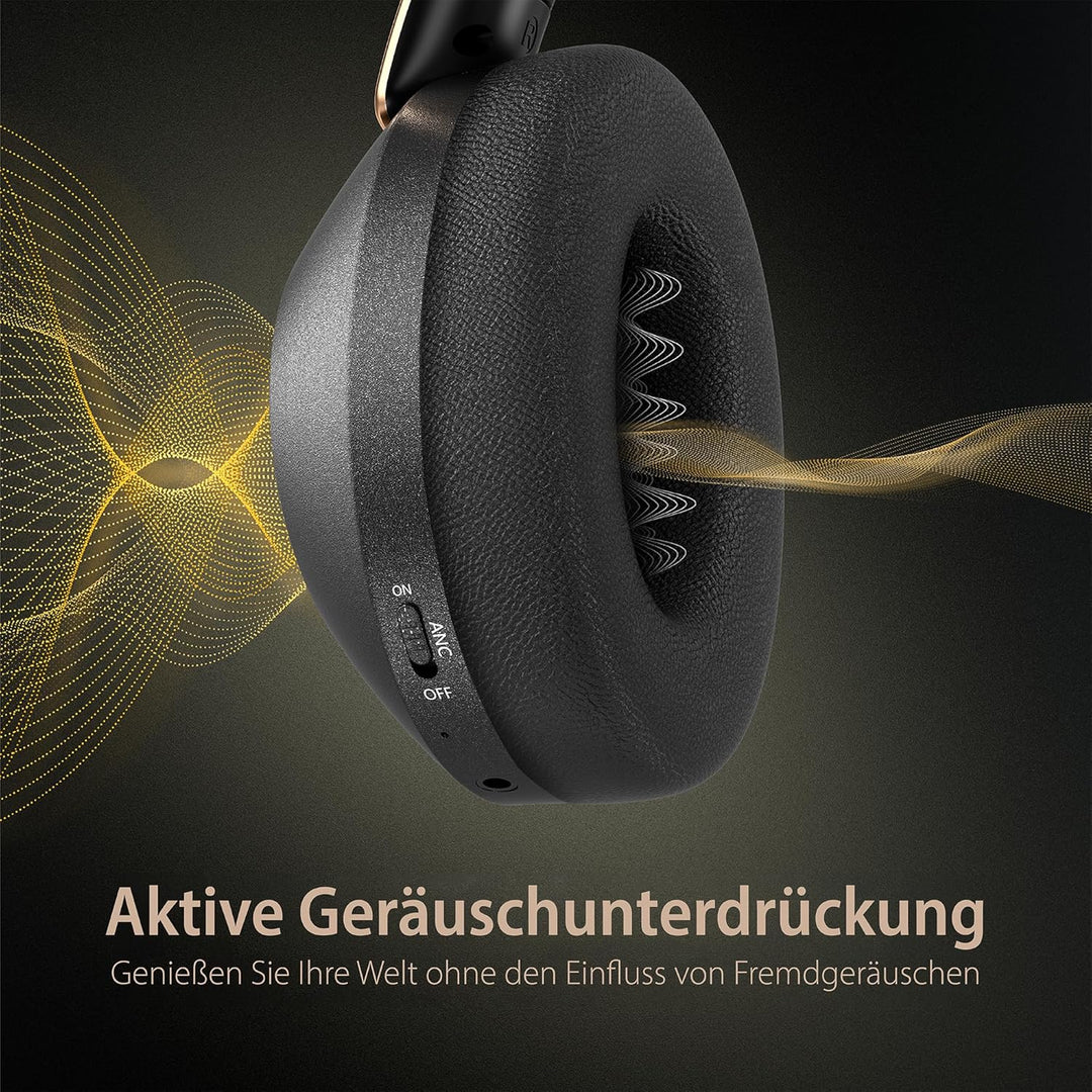 Kopfhörer Kabellos Bluetooth, Over Ear Kopfhörer Noise Cancelling, 100 Std Spielzeit 5.3 Bluetooth K