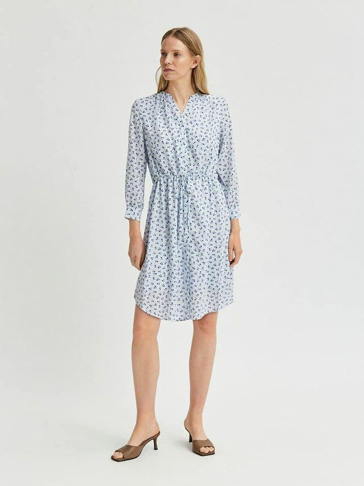 SELECTED FEMME Damen Kleid 42 Arctic Ice/Aop:flower Aop, 42 Arctic Ice/Aop:flower Aop