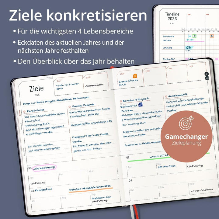 weekview Business Planner 2026 A5+ – Professioneller Personal Organizer & Erfolgsplaner | Wochen- &