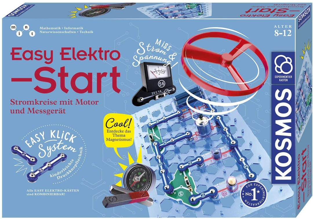 Kosmos 620547 Easy Elektro - Start, Spannende Stromkreise mit Motor und Messgerät erforschen, Experi