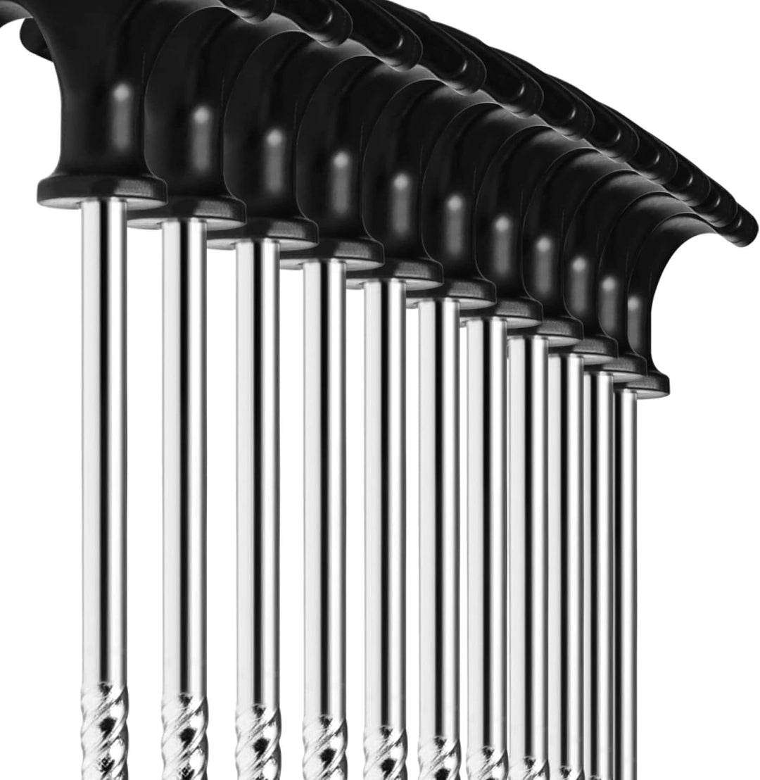 com-four® 24x Zelt-Heringe aus Stahl - robuste Erdnägel mit Gewinde für Camping und Outdoor - ideal