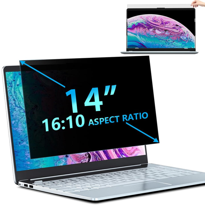 STARY Sichtschutz 14 Zoll 16:10 Seitenverhältnis-Anti Blaulicht Blendschutz Displayschutz, Abnehmbar