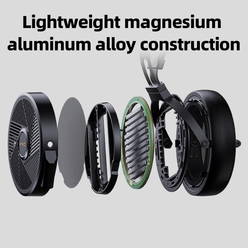 FiiO FT5 Open-Back 90 mm planar magnetische Kopfhörer für Audiophile/Studio, toller Klang, hohe Empf