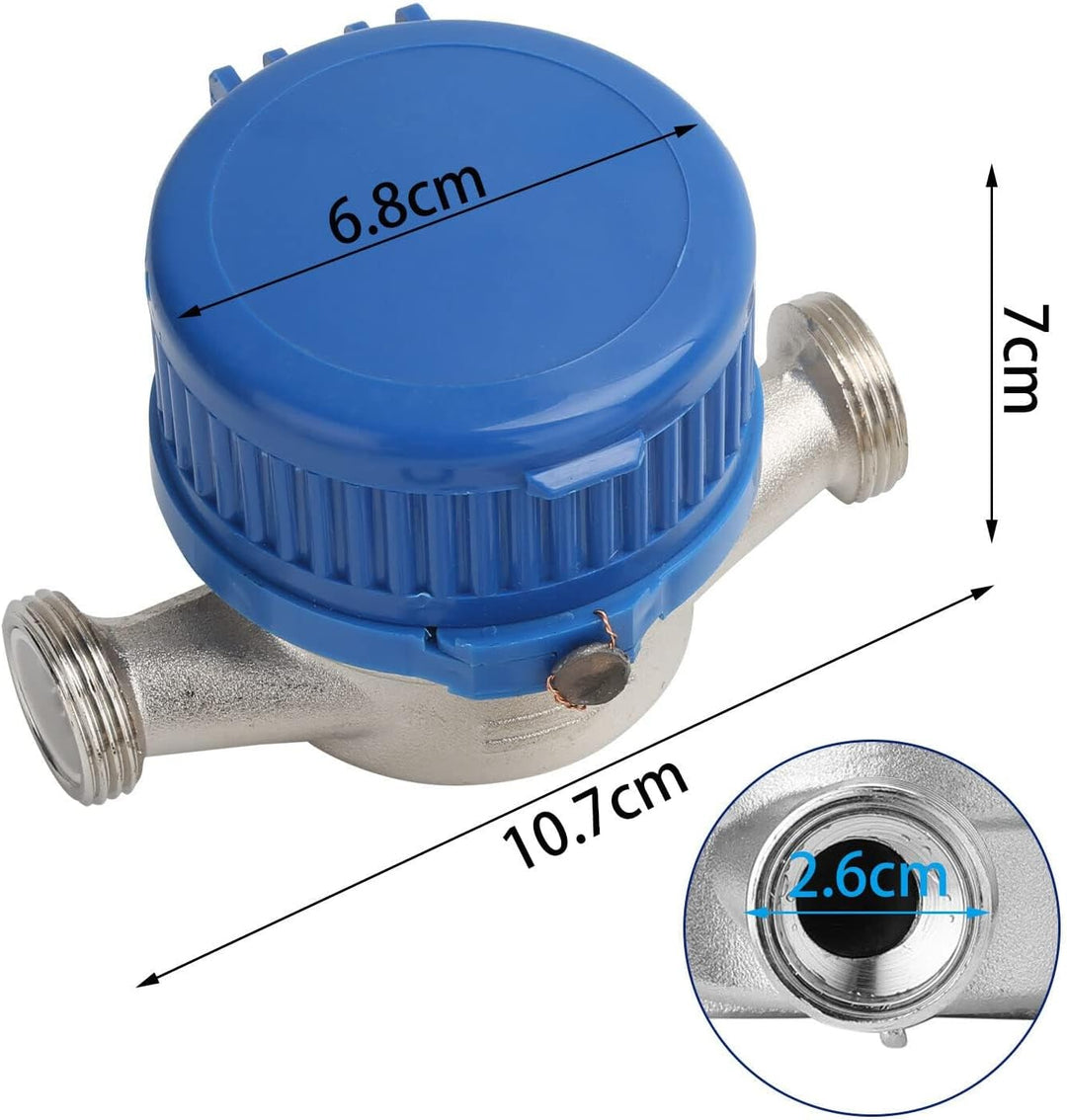 Trintion WasserzäHler 1/2" Wasseruhr Garten Geeicht GartenwasserzäHler WasserzäHler Geeicht Anschlus