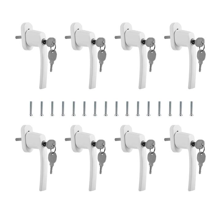 Sonnewelt Fenstergriff Aluminium,8 Stück Abschliessbare Fenstergriffe,Kindersicherung Fenstersicheru