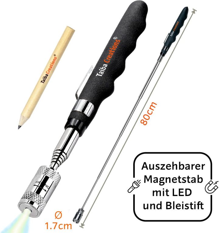 Geschenke für Männer, Magnetarmband Handwerker 2024 inkl. Magnetstab und Bleistift zum Halten von Sc