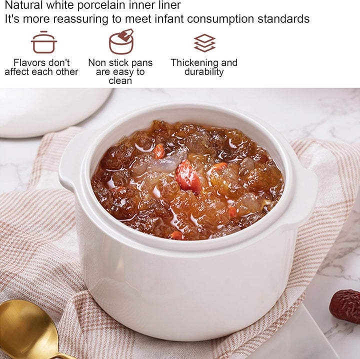 Slow Cooker, Gesund und Sicher, 1 L Keramik-Slow Cooker, Einfach zu Transportieren und Aufzubewahren