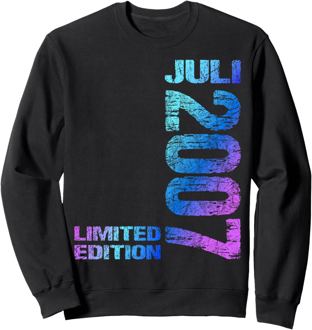 Juli 2007 Junge Mädchen 17. Geburtstag Limited Edition 17 Sweatshirt