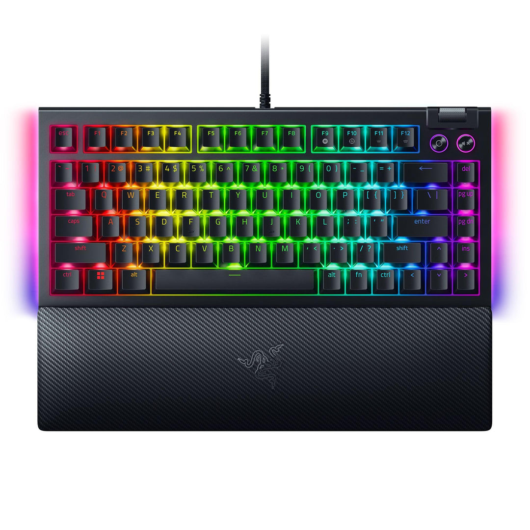 Razer BlackWidow V4 75% - Mechanische Gaming-Tastatur mit Hot Swap (Kompaktes 75-%-Layout, Unterbode