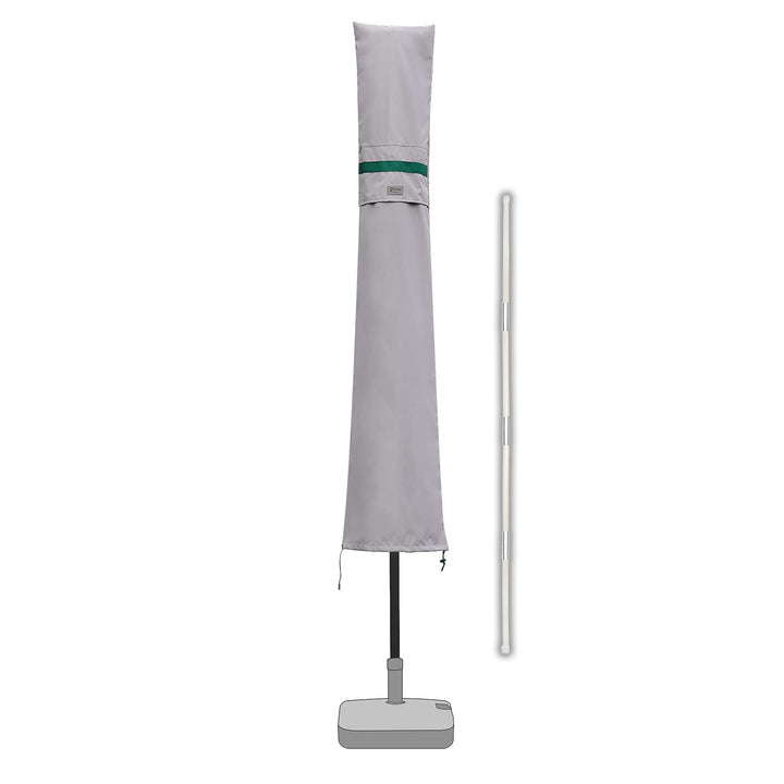 Sekey Sonnenschirm Schutzhülle mit Stab, Abdeckhauben für 350cm / 200x300cm Gartenschirm mit Belüftu