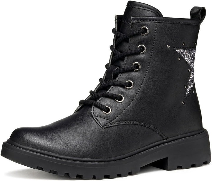 Geox Mädchen J Casey Girl Ankle Boot 32 EU Black Gun, 32 EU Black Gun