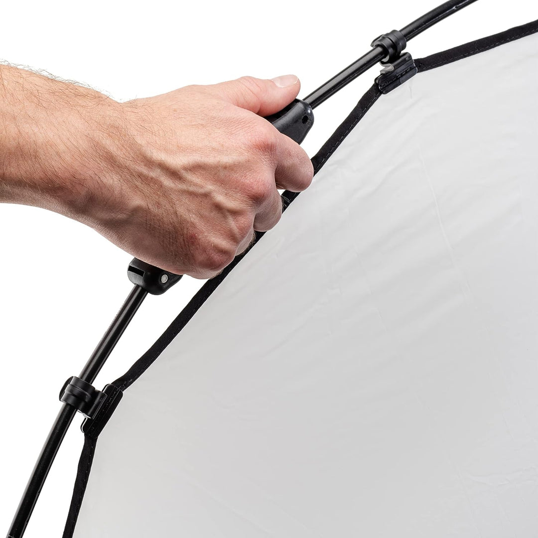 Manfrotto HaloCompact Plus Diffusor 98 cm 2-Stop Rundreflektor - RapidExoframe™ Technologie - Zusamm