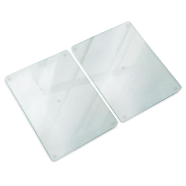 Glasschneideplatte im 2er Pack 40x52 cm Küchenplatte Hartglas Widerstandsfähig und Langlebig mit Rut
