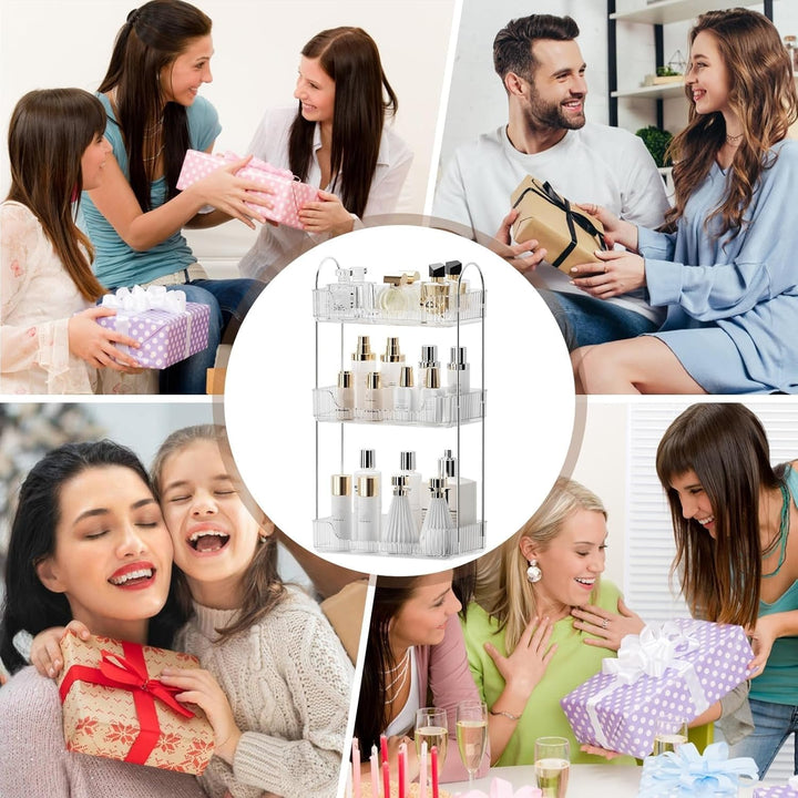 Make up Organizer, Kosmetik Organizer, Beauty Organizer, Hautpflege Organizer für Badezimmer (3 Schi