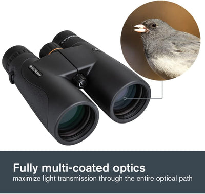 Celestron 72325 Nature DX 10x50 Fernglas für Natur- und Vogelbeobachtungen, vollvergüter mit BaK-4-P