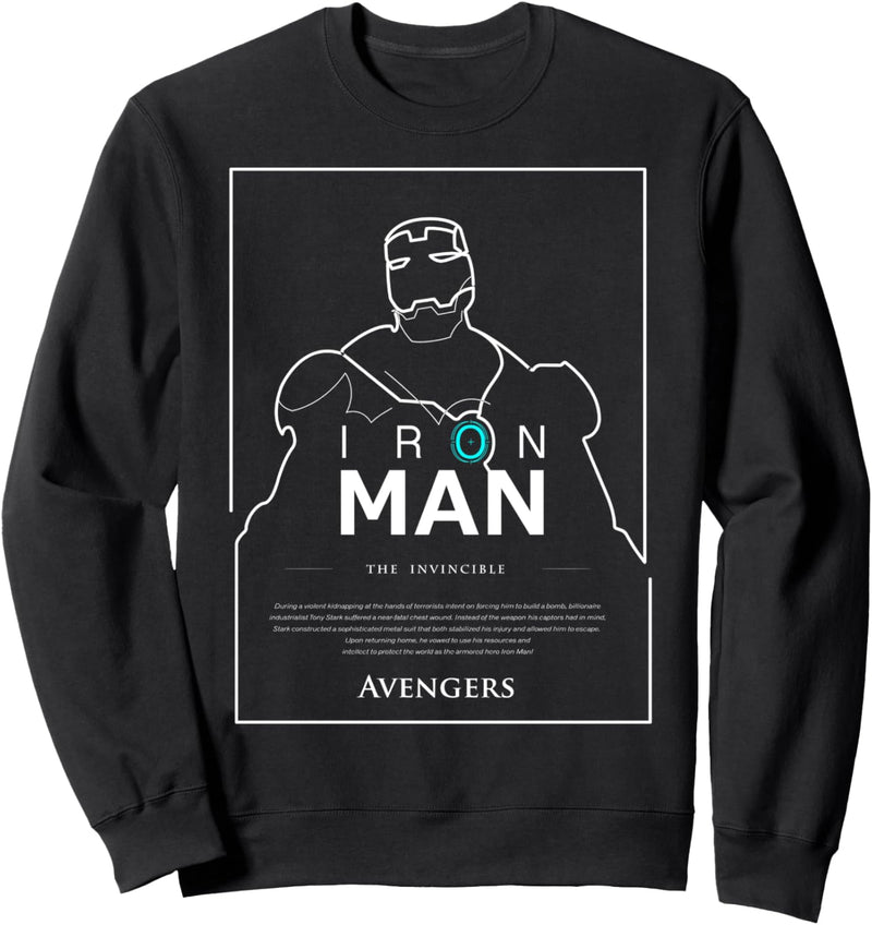 Marvel Iron Man Outlined Movie Poster Sweatshirt