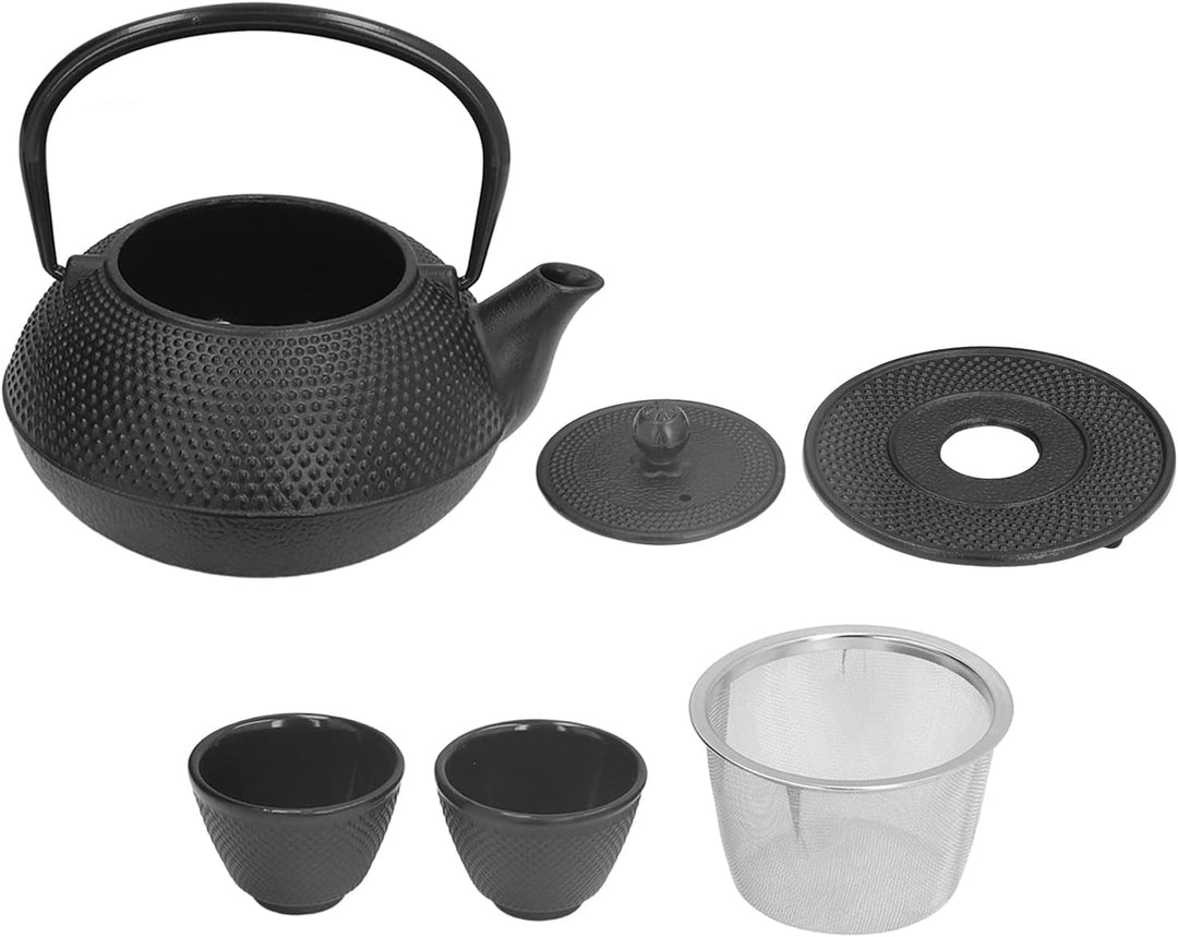 Teekannen-Set aus Gusseisen, japanischer Tetsubin-Wasserkocher, Tee-Ei, 800 ml Fassungsvermögen, lan