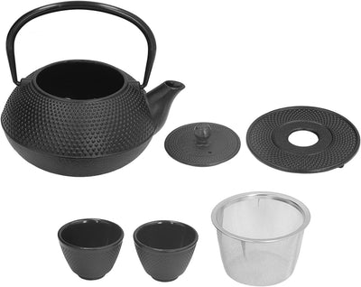 Teekannen-Set aus Gusseisen, japanischer Tetsubin-Wasserkocher, Tee-Ei, 800 ml Fassungsvermögen, lan