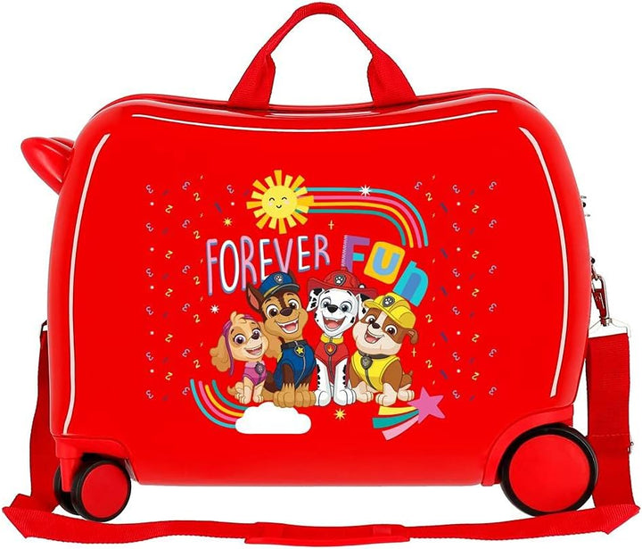 La Patrulla Canina Forever Fun Kinderkoffer, 50 x 38 x 20 cm Kinderkoffer Rot, Kinderkoffer Rot