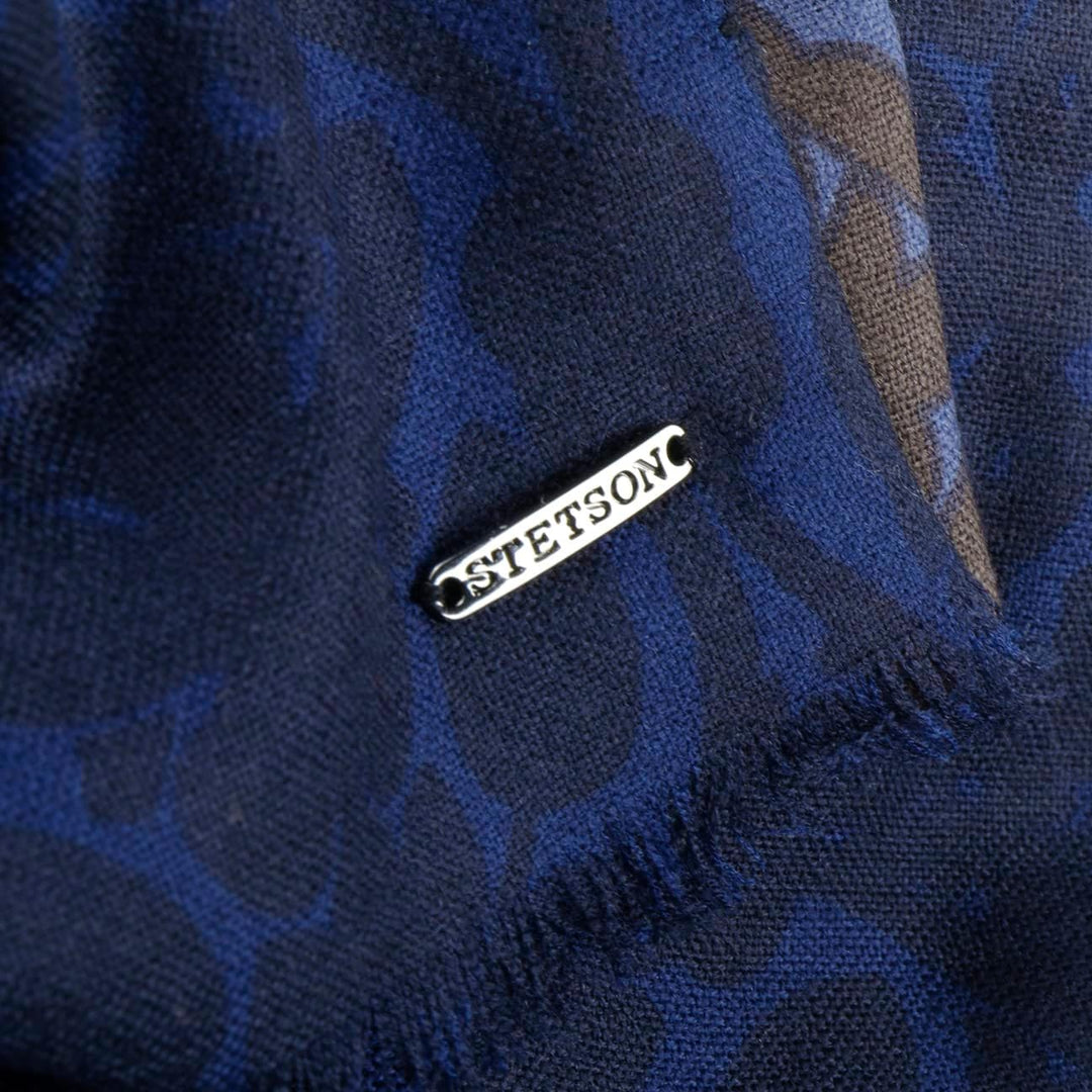 Stetson Treavo Wool Schal Wollschal Winterschal Herren/Damen - mit Fransen Frühling-Sommer Herbst-Wi