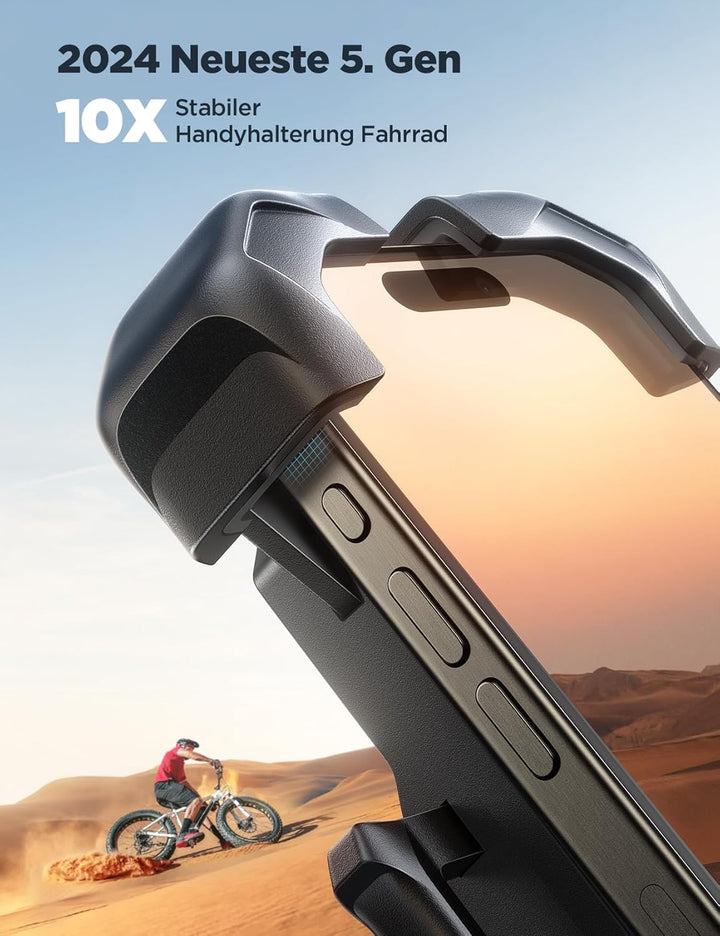 JOYROOM 2026 Handyhalterung Fahrrad, [1s Auto-Sperre][100mph Militär Anti-Shake] Handyhalterung Moto