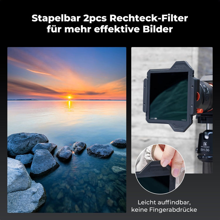 K&F Concept Nano X-PRO Rechteckfilter Set Square Filter Kit(inkl.95mm CPL Filter+ ND8/ND64/ND1000+ F