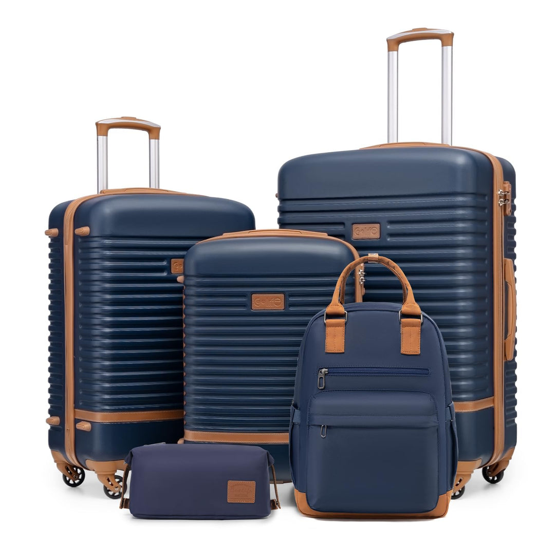 COOLIFE Koffer Trolley Koffer Reisekoffer von ABS Hartschalen Trolley 4 Rollen TSA-Schloss Der Koffe