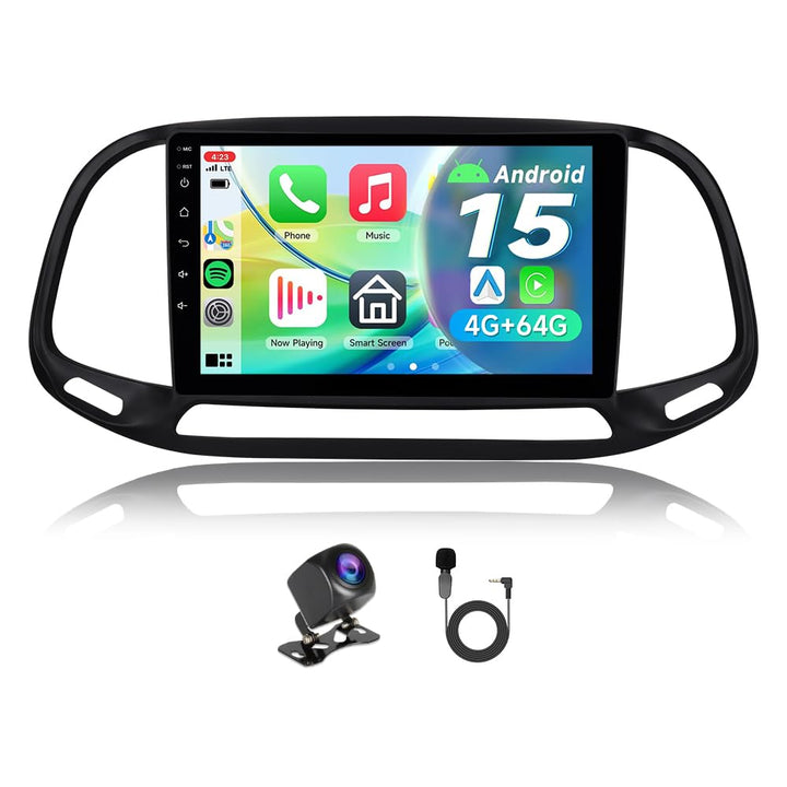 ACAVICA Android Autoradio Upgrade für FIAT Doblo 2015-2019, mit 9" 1280×720 HD IPS Wireless Carplay