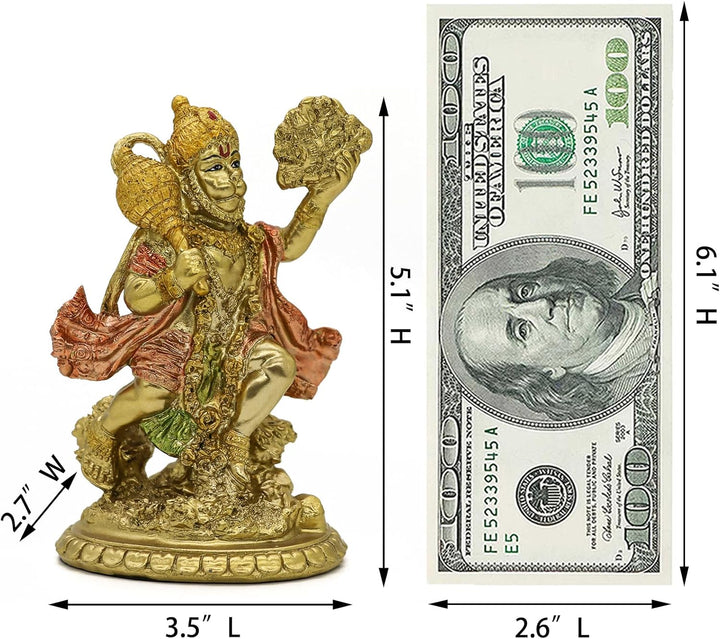 HinduGott fliegende HanumanStatue – kleine indische Idol Hanuman Murti Pooja Skulptur Indien Herrn F