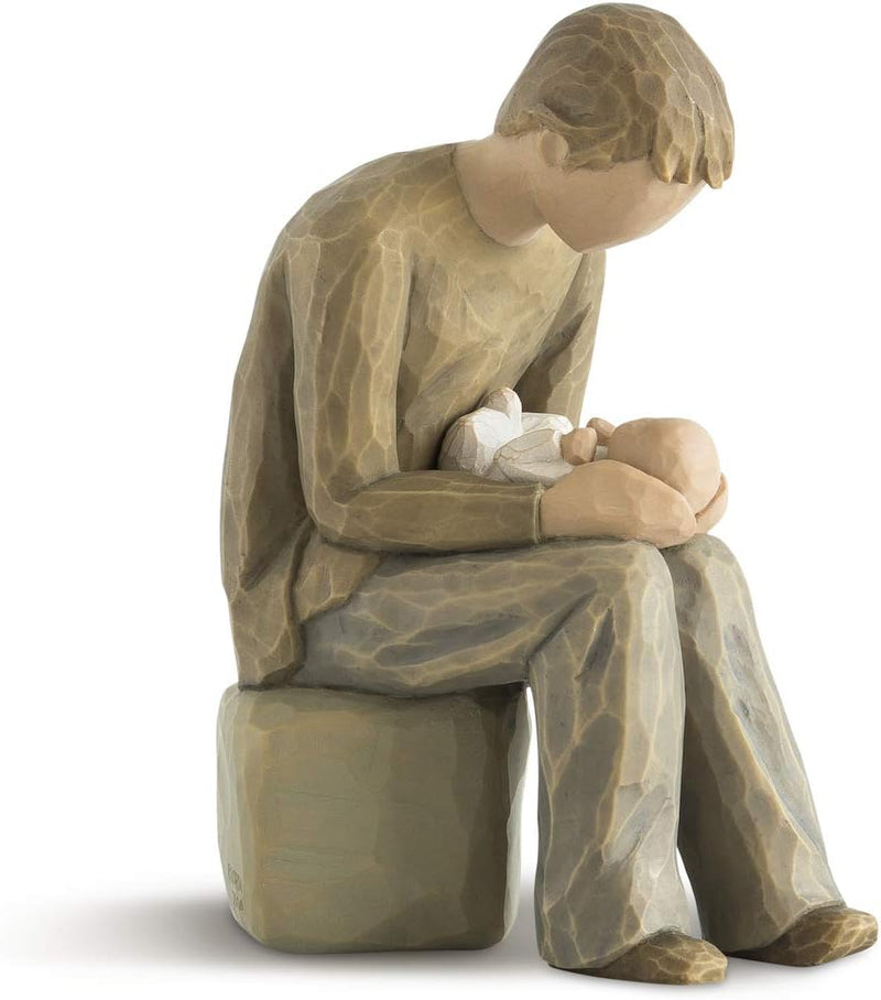 Enesco 26129 Willow Tree Figur Frischgebackener Vater Natur Einzelbett, Natur Einzelbett