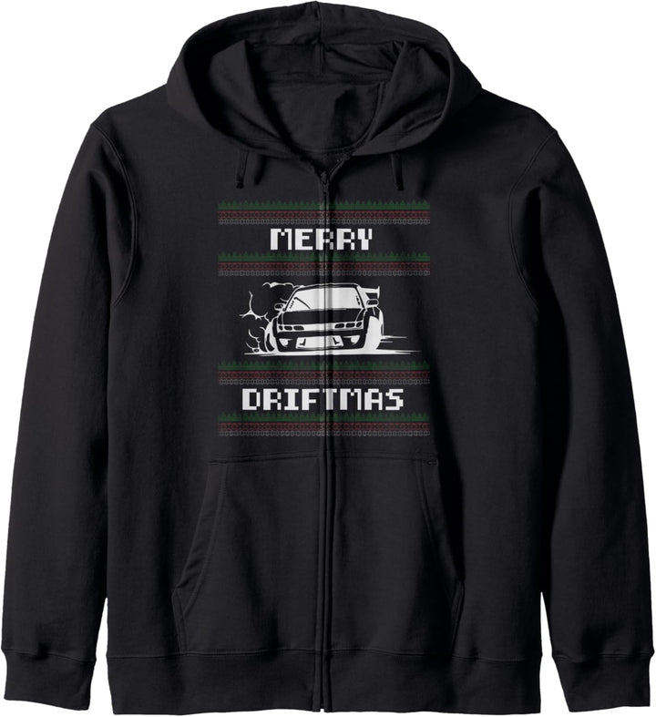 Christmas Ugly Sweater Pun - Merry Driftmas Car Drift Racer Kapuzenjacke
