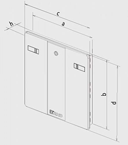 Revisionstür Revisionsklappe weiss 500x500mm aus hochwertigem ASA Kunststoff mit Einbaurahmen