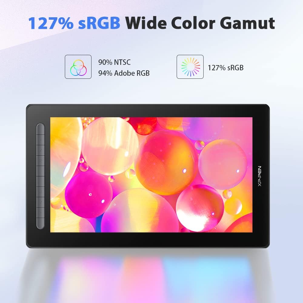 XP-PEN Artist 16 2nd Grafiktablett 15,6 Zoll Pen Display, 1920 x 1080 Pixels Grafik-Display, X3 Smar