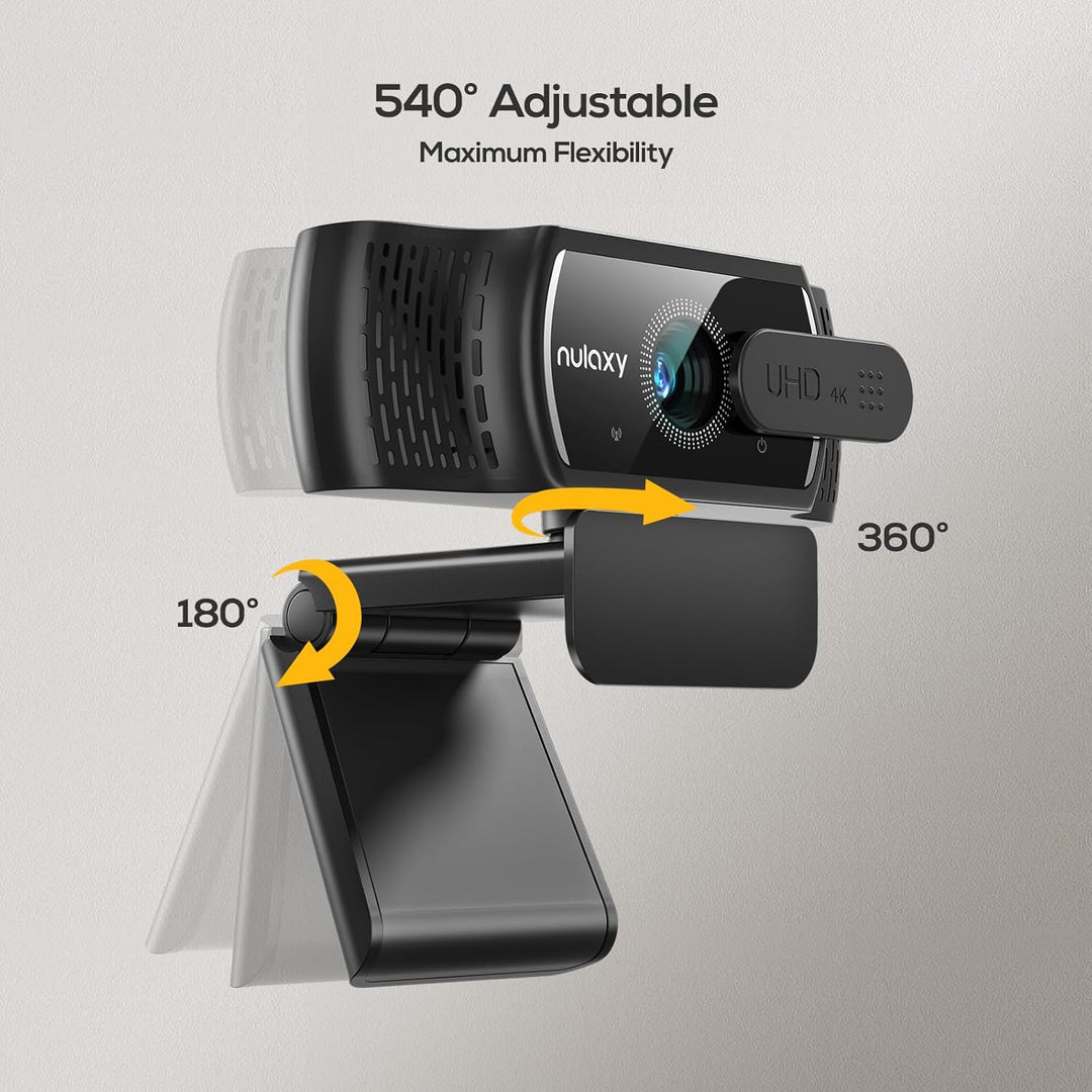 Nulaxy QHD 4K Webcam mit automatischer Lichtkorrektur, zwei geräuschunterdrückenden Mikrofonen, 1,5