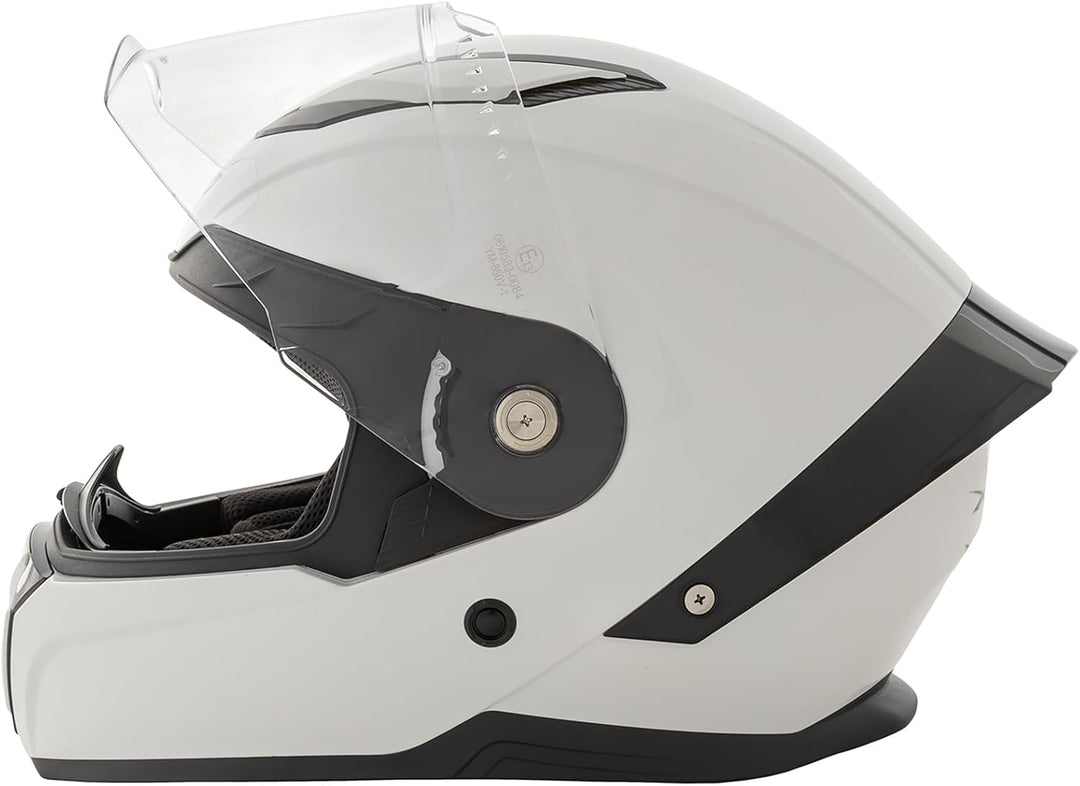 Integralhelm Motorradhelm Rollerhelm Anti-Kratz-Visier Touring Sport 57-58 cm ( M) Weiss, 57-58 cm (