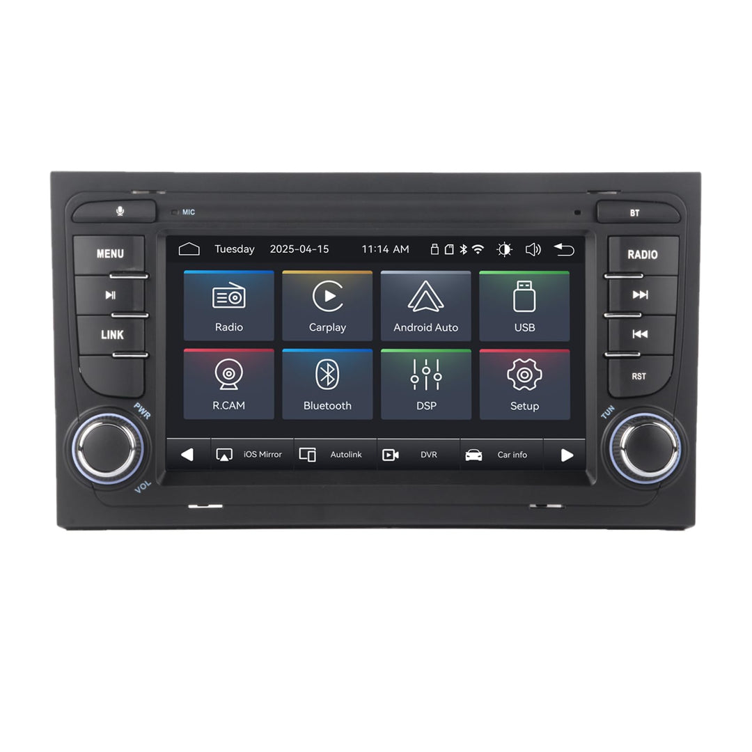 Linux Autoradio Blitzstart für Audi A4 S4 RS4 B6 B7 2002-2008 Wireless CarPlay/Android Auto/Bluetoot